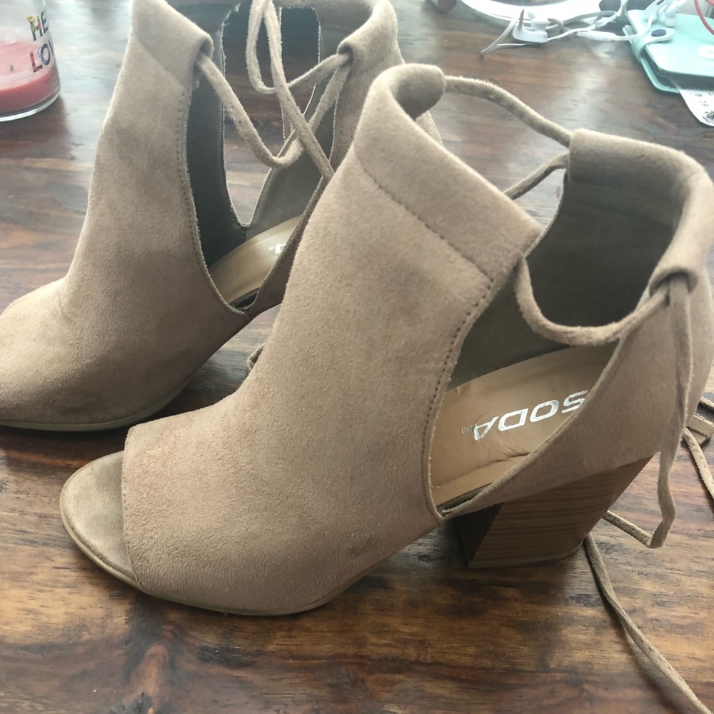 Lace up booties